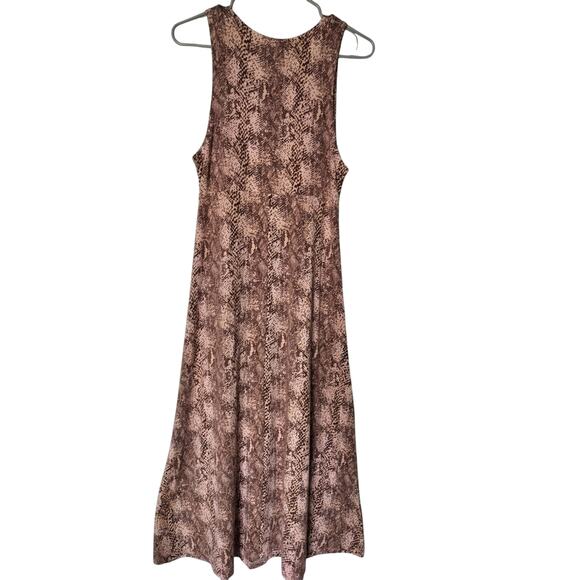 Urban Outfitters Women's Snake Print Sleeveless Front Slit Midi Dress Size M - Picture 5 of 11